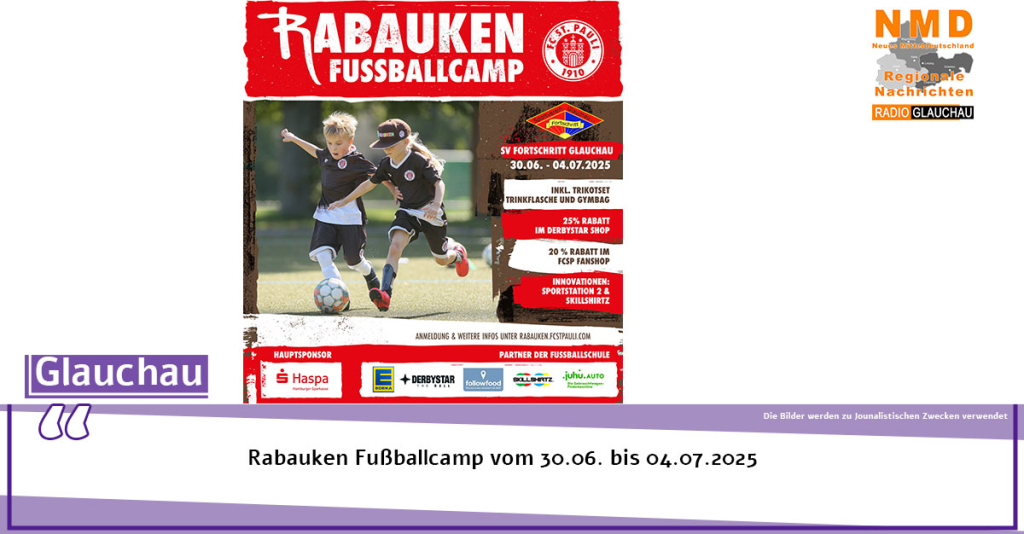 Glauchau - Rabauken Fußballcamp vom 30.06. bis 04.07.2025