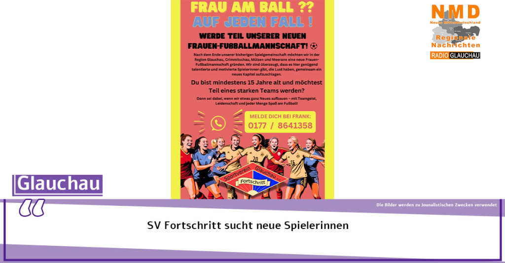 Glauchau - SV Fortschritt sucht neue Spielerinnen
